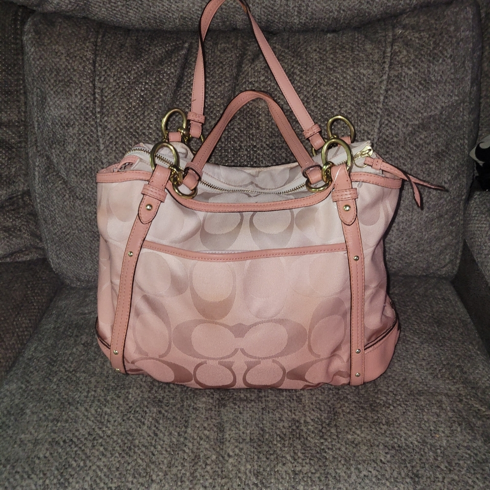 Pink and Gold coach Purse